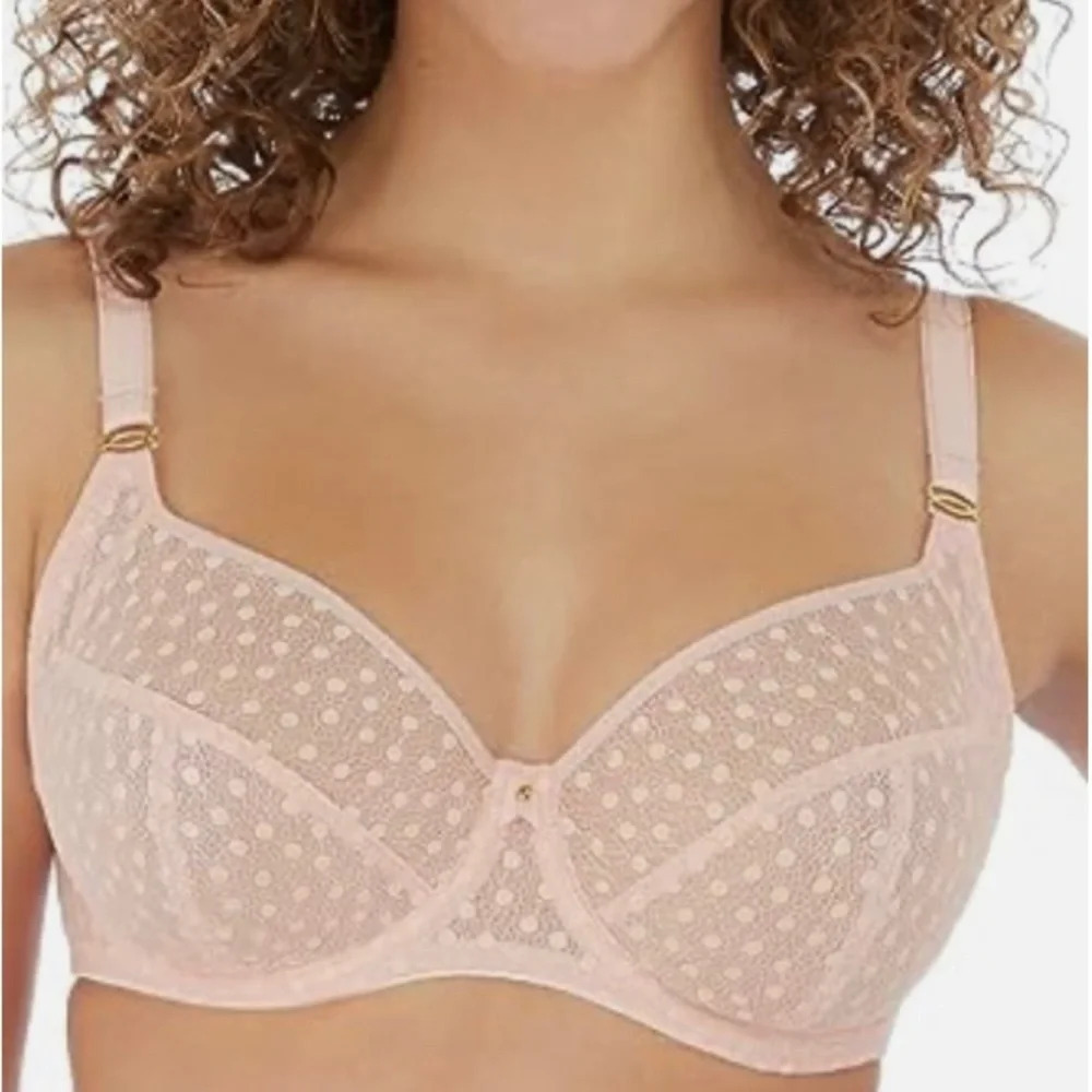 FREYA Sz 30G(34C equivalent) Starlight Lacy Polka Dot Underwire Balcony Bra NEW